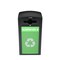 Alpine Industries 40 Gal. Steel Green All-Weather Outdoor Recycling Bin Trash Can with Recycle Circular Dome Lid ALP471-40-GS-M - alternate 6